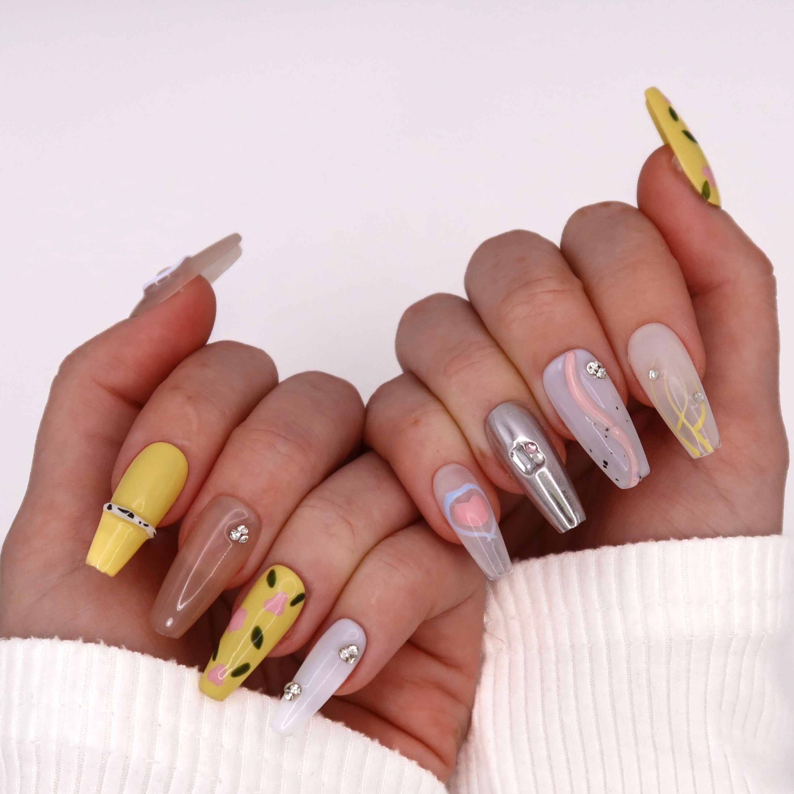 Moonbeam Glow | Handmade Press On Nails
