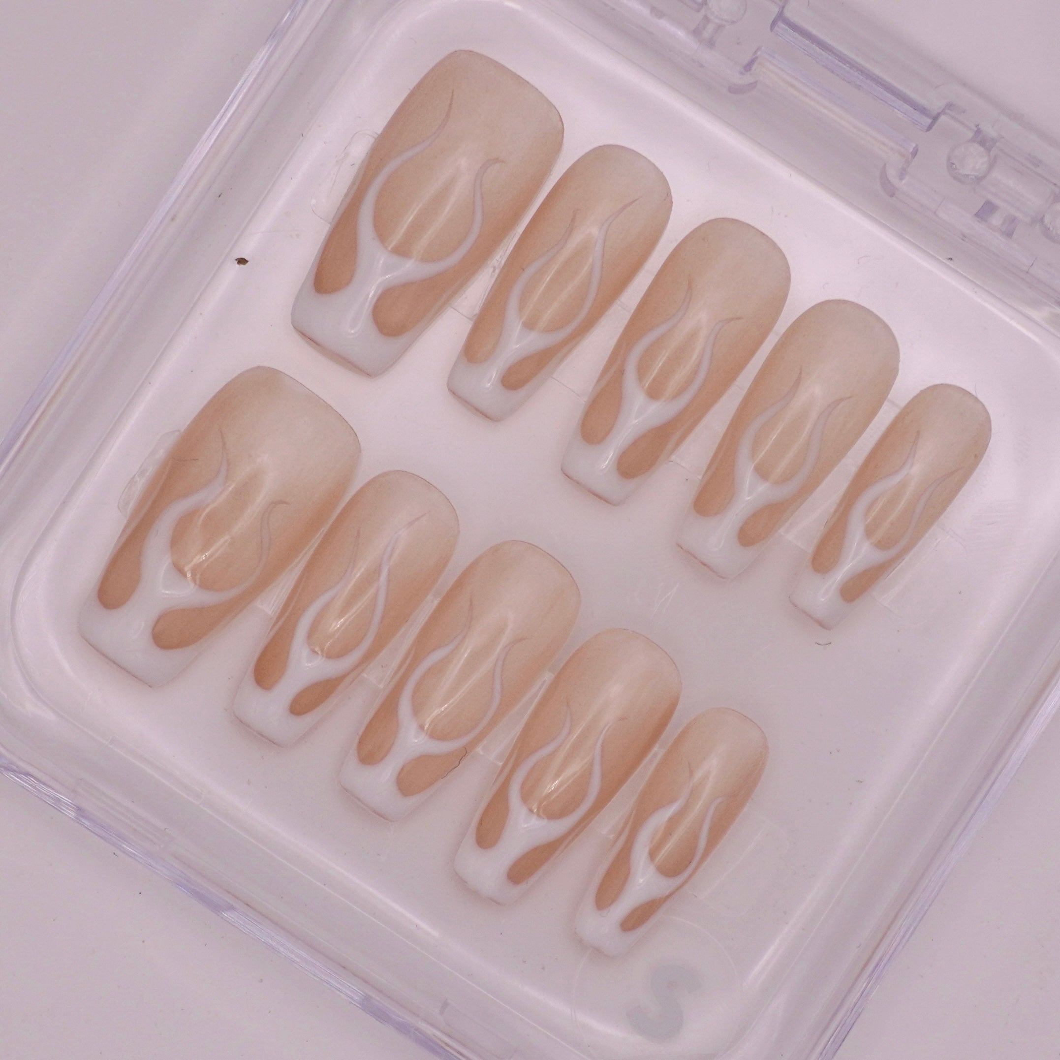 Glowtastic Flames | Handmade Press On Nails