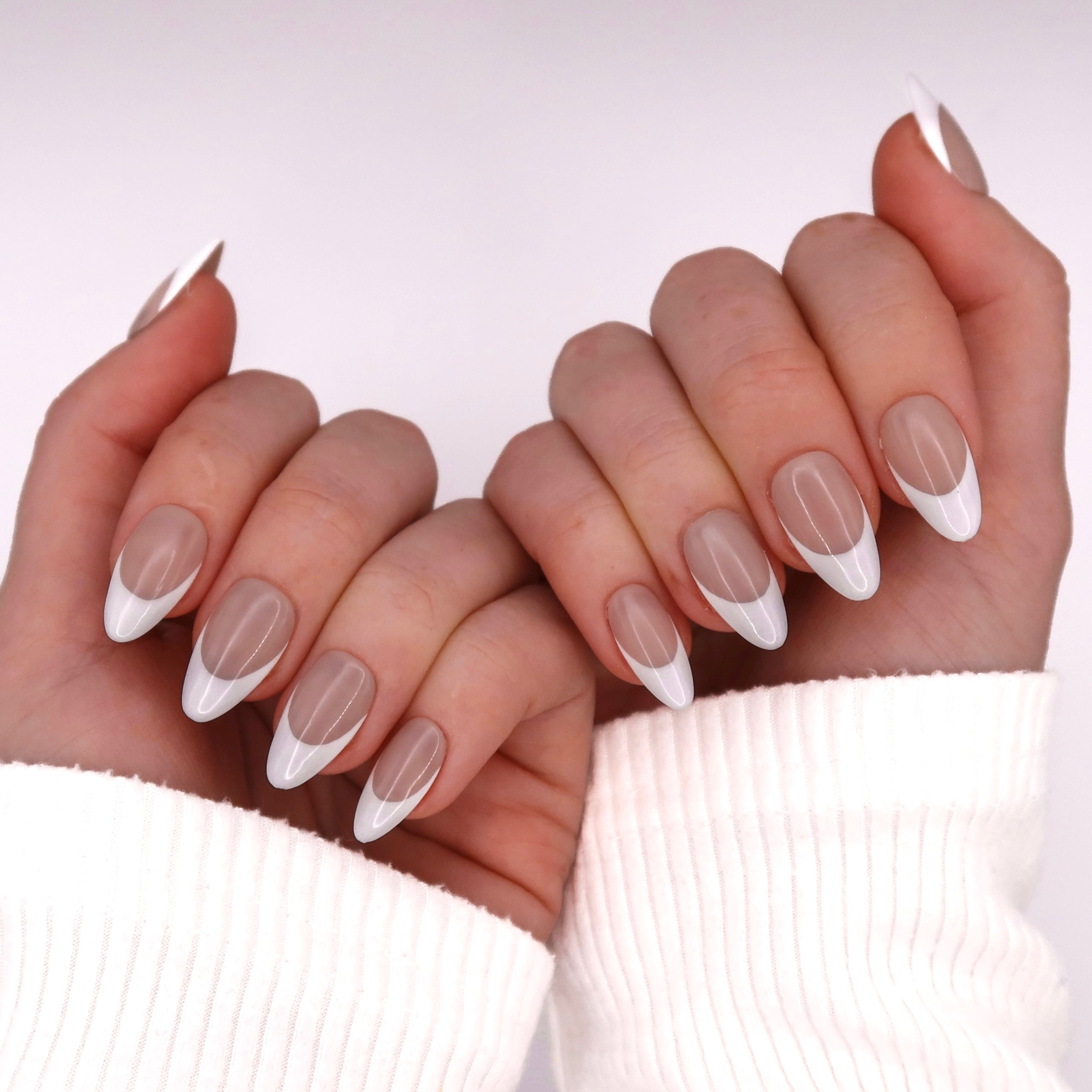 Frosted Tips | Handmade Press On Nails