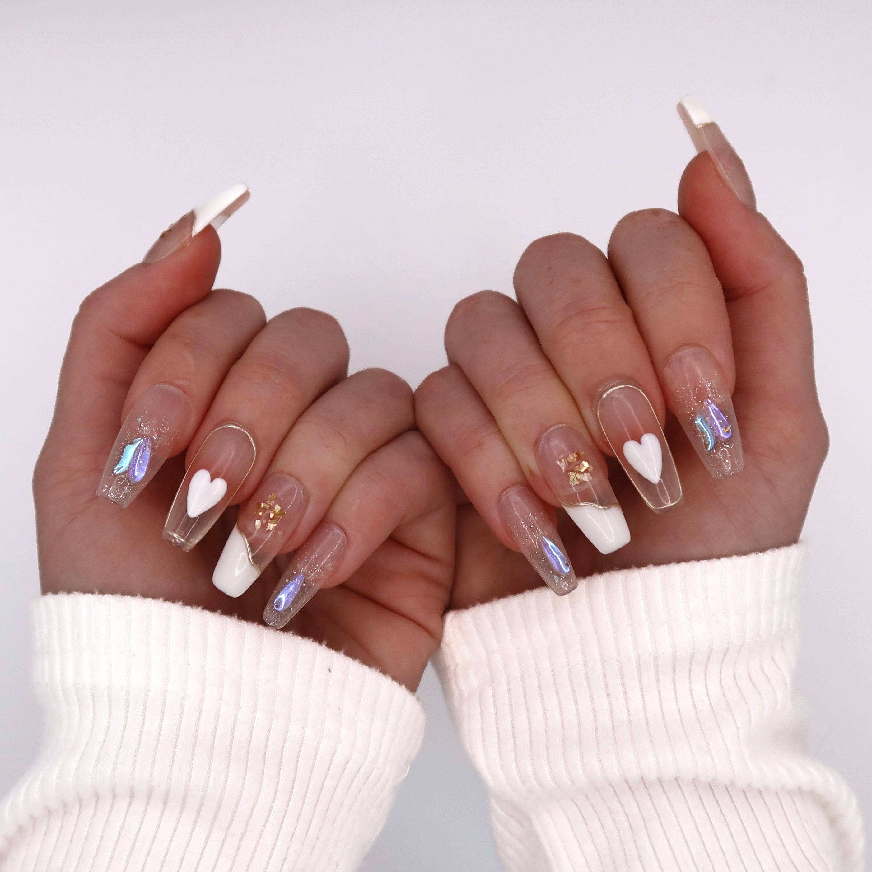 Heart Of Gold | Handmade Press On Nails