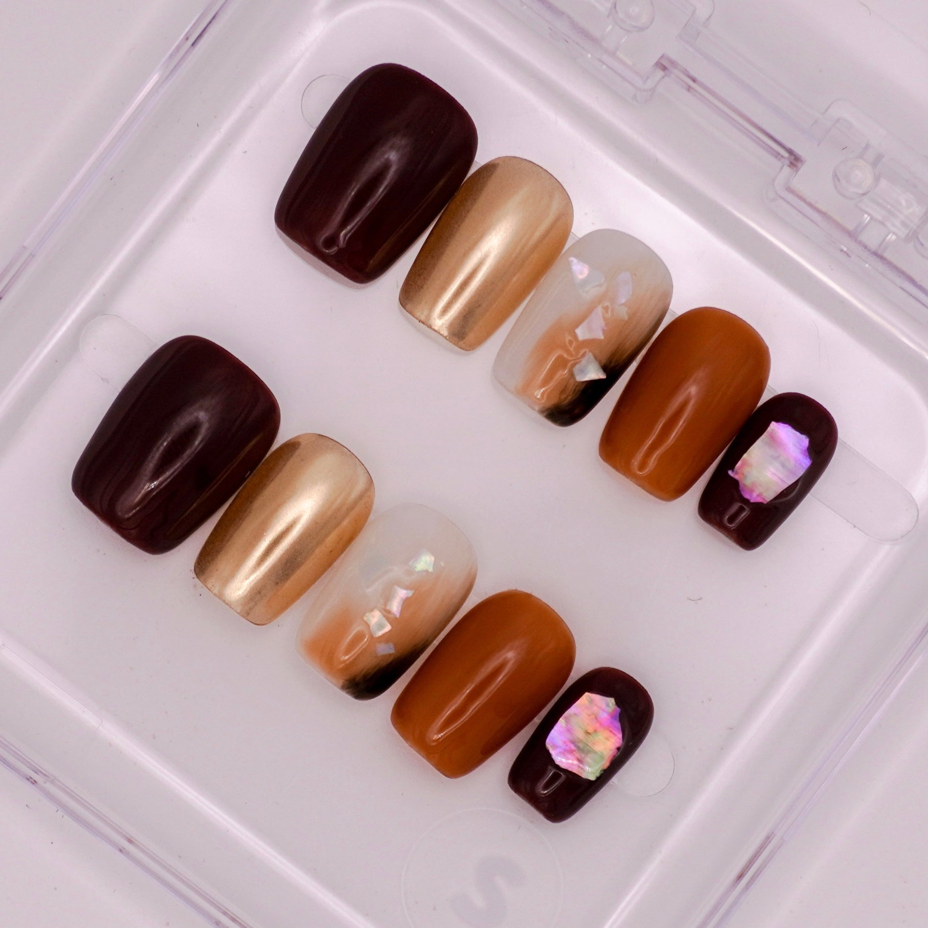 Toffee Glow | Handmade Press On Nails
