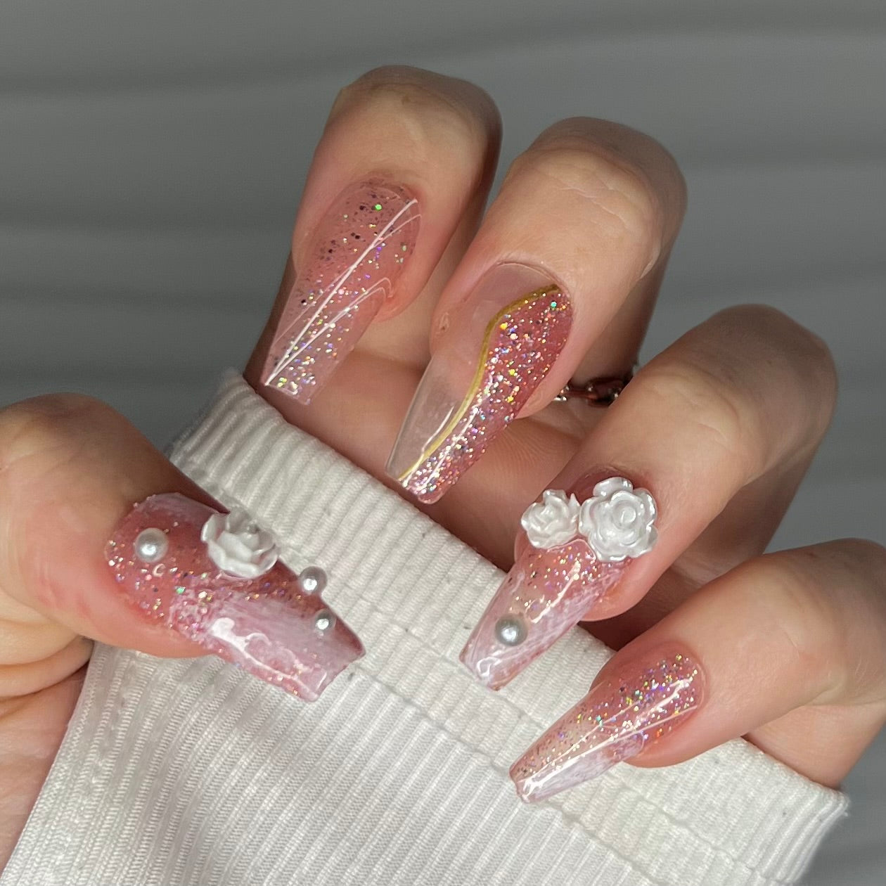 Blushing Bride | Handmade Press On Nails