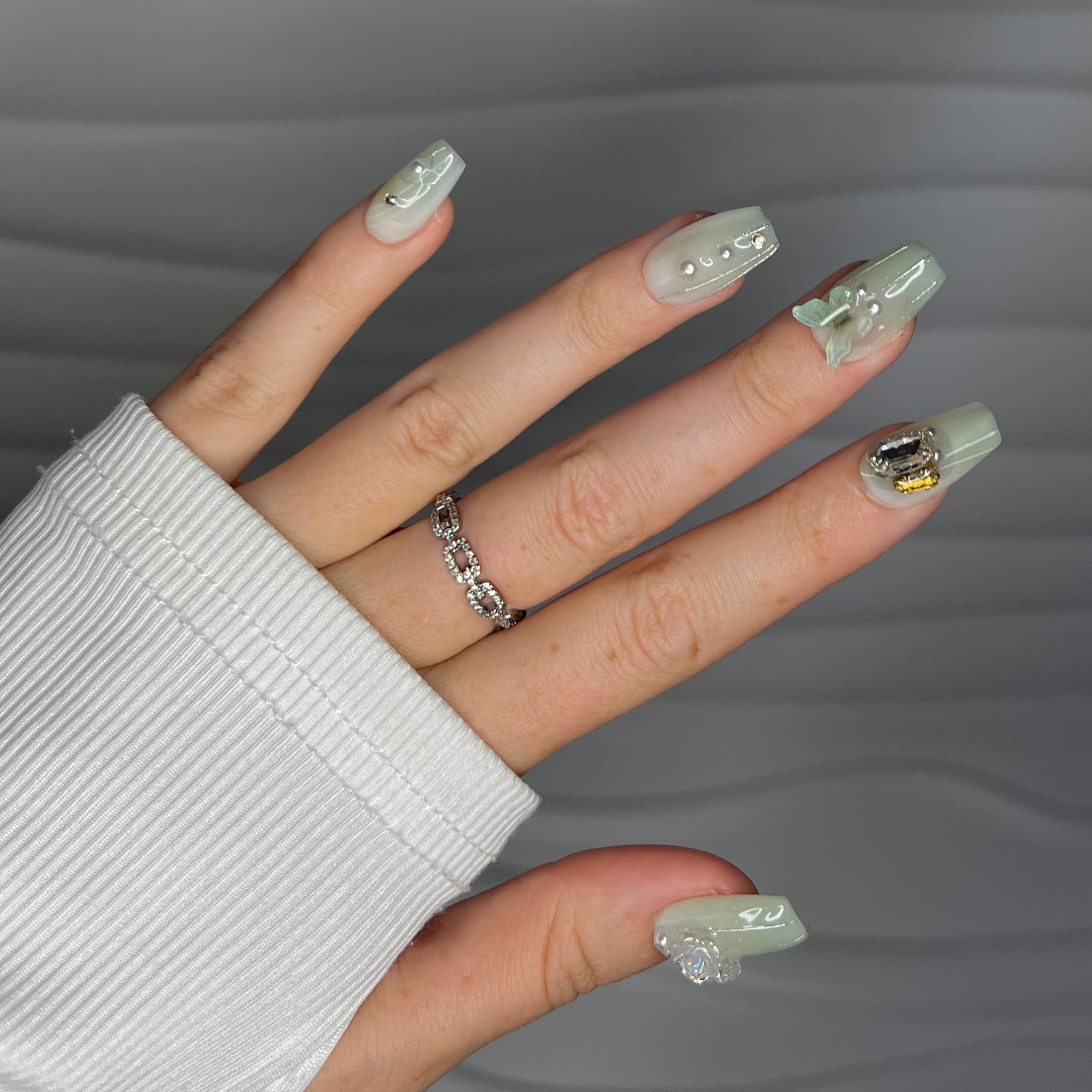 Botanical Butterfly Bash | Handmade Press On Nails