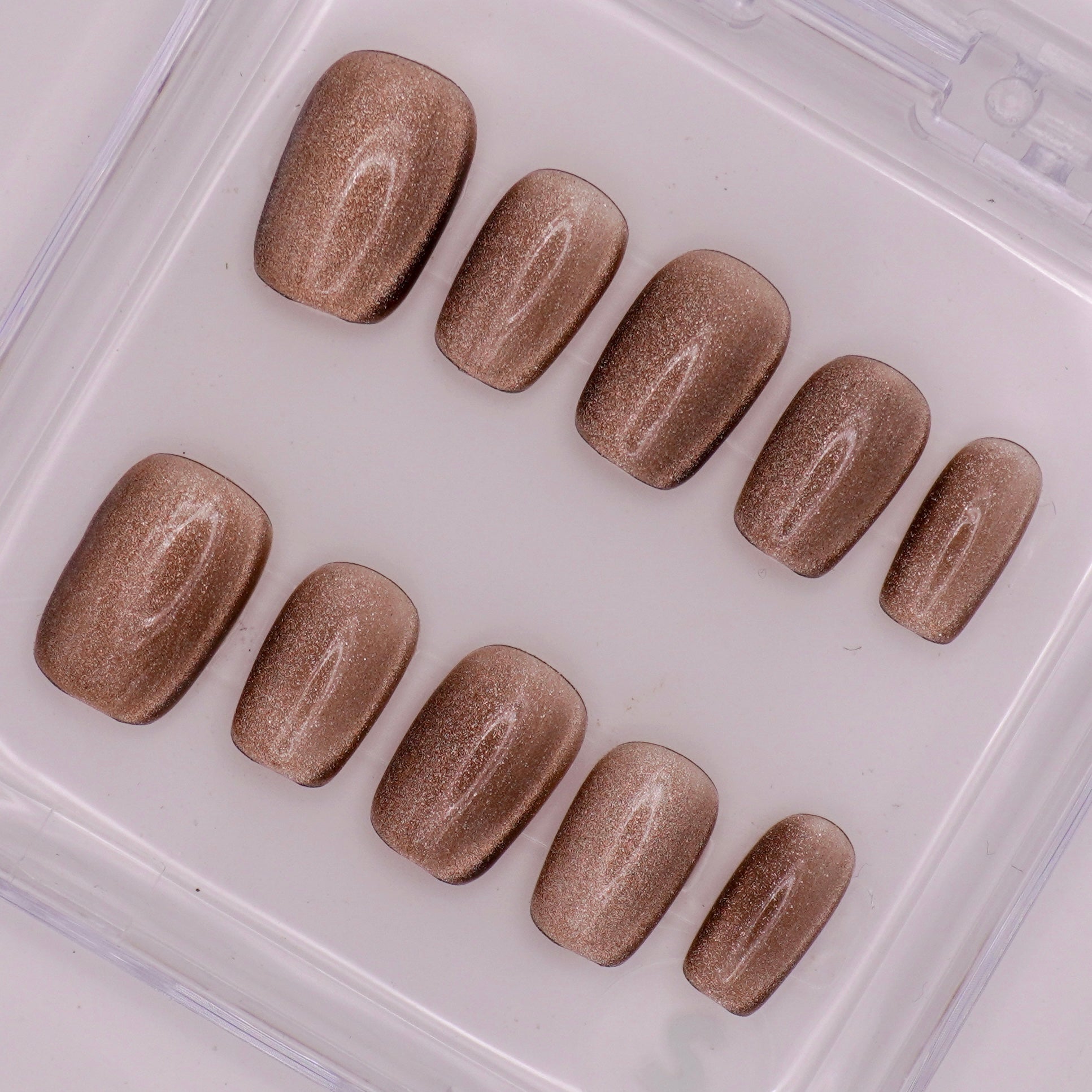 Caramel Shimmer | Handmade Press On Nails