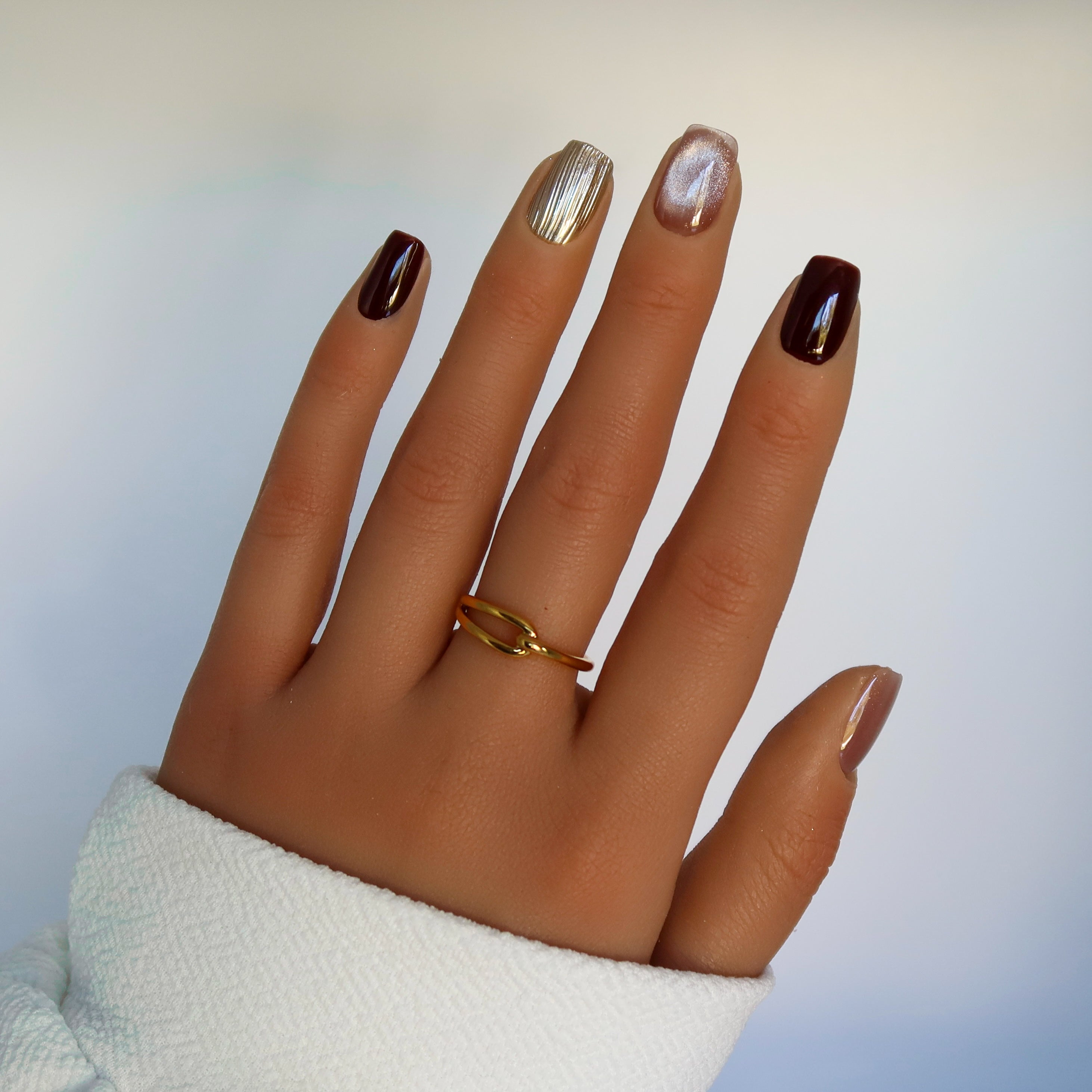 Burgundy Bliss | Handmade Press On Nails