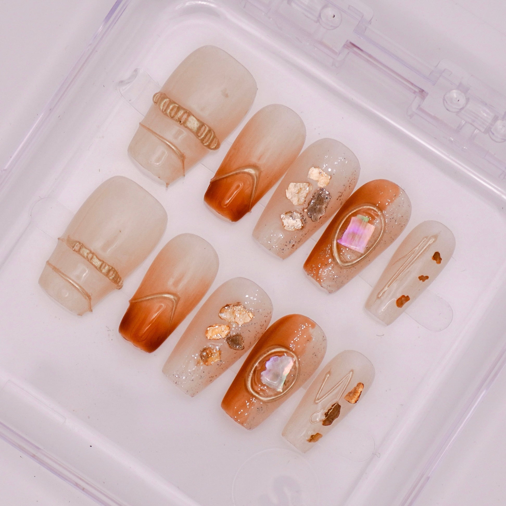 Golden Sunrise | Handmade Press On Nails