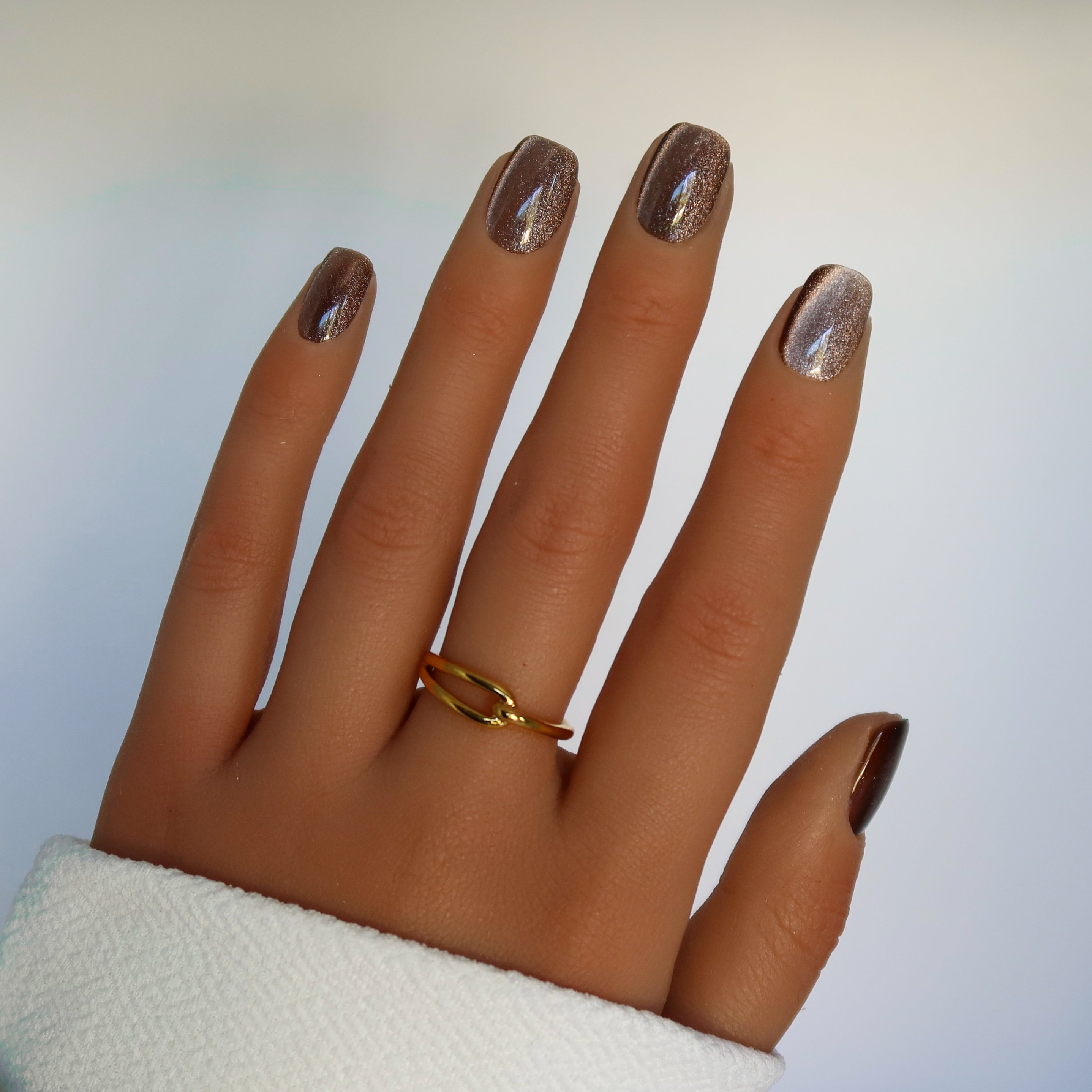 Caramel Shimmer | Handmade Press On Nails