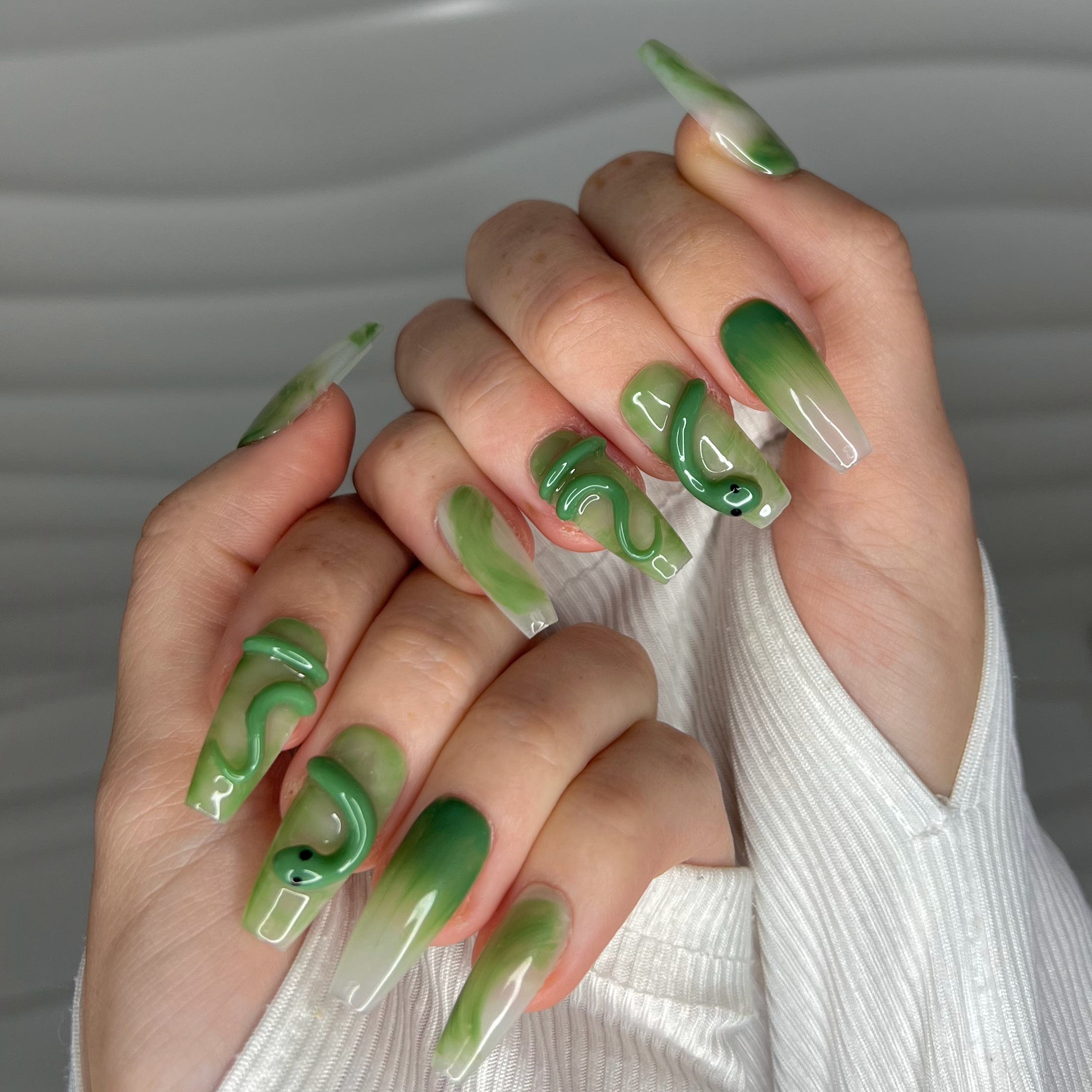 Sassy Serpent | Handmade Press On Nails